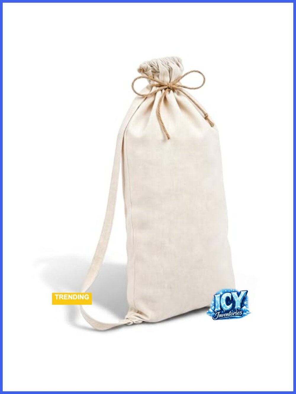 Medieval Linen Drawstring Shoulder Bag Cosplay Costume Accessory